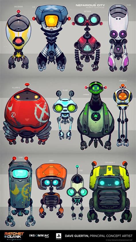 Insomniac Games Ratchet & Clank: Rift Apart Art Blast - ArtStation Magazine | Robot concept art ...