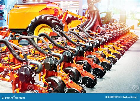 Seed Drills at Agricultural Exhibition Stock Photo - Image of machine, industry: 209879210