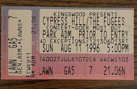 Ticket stub from my first concert. It was at Canada’s Wonderland : r ...