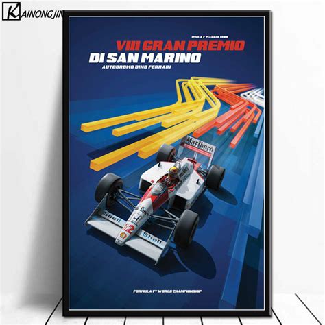 F1 Racing Car Canvas Art Poster For Home Room Decoration - WePosters ...