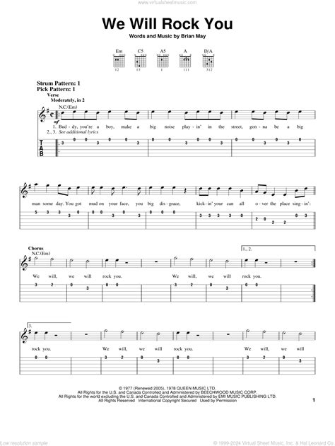 We Will Rock You Solo Tab – Telegraph