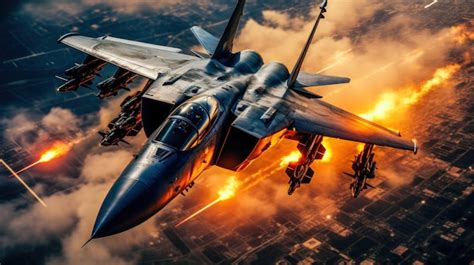 Premium AI Image | Fierce Fighter Jet in Action A Stunning Photo of a Military Aircraft Flying ...