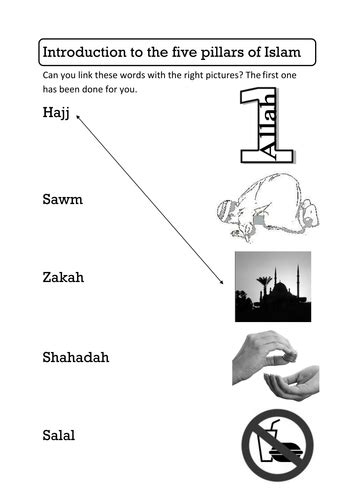 5 Pillars Of Islam Worksheet ~ malayyuk