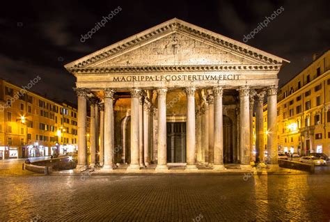 Pantheon in the night, Rome. Italy — Stock Photo © CAHKT #153226990