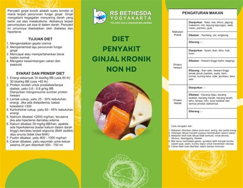 Diet Penyakit Ginjal Kronik Tanpa Cuci Darah/HD