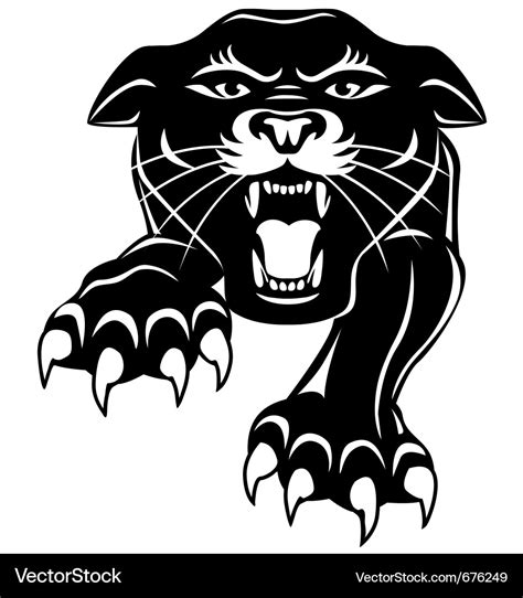 Black panther Royalty Free Vector Image - VectorStock