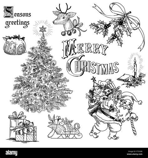 Vintage christmas Black and White Stock Photos & Images - Alamy