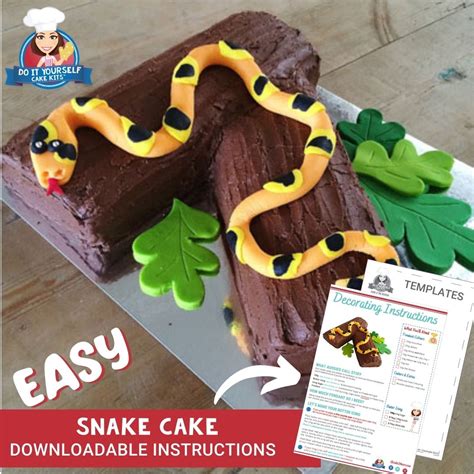 Snake Cake | Printable Template | Decorating Tutorial | Reptile