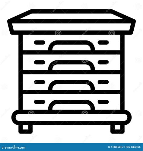 Multi Beehive Icon, Outline Style Stock Vector - Illustration of construction, honey: 143066546