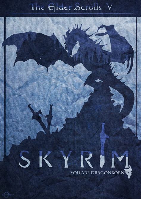 You are DragonBorn - Skyrim Poster by MindlessInk on DeviantArt | Dragonborn skyrim, Skyrim ...