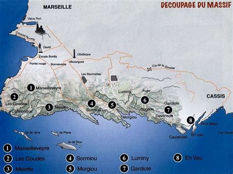 Map of Les Calanques : Photos, Diagrams & Topos : SummitPost