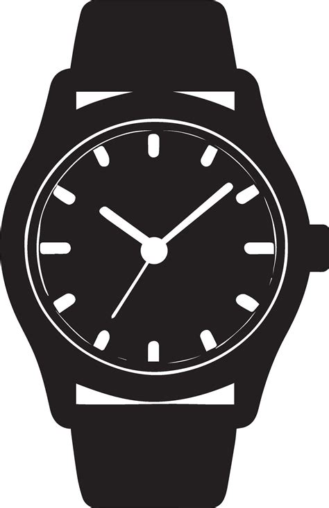 Wrist Watch vector silhouette illustration 25751307 Vector Art at Vecteezy