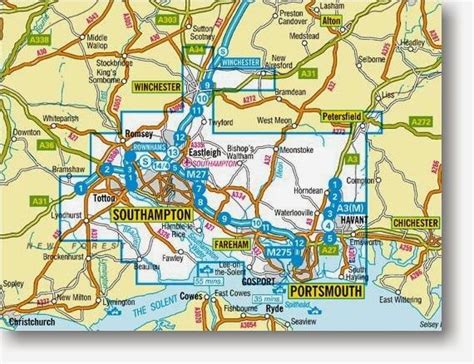 Map of Southampton, UK