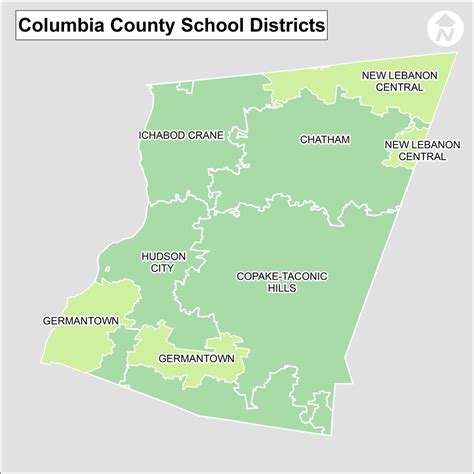 Columbia County New York School Districts info and map