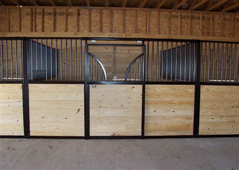 Classic Bamboo Infill Horse Stall Panels 50 * 50mm Steel Frame Tube