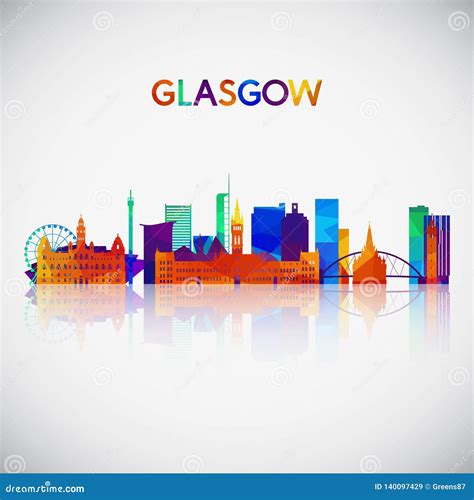 Glasgow Skyline Silhouette. Cartoon Vector | CartoonDealer.com #210472347