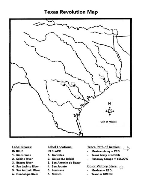 Texas Revolution Map, Texas History, Goliad, Alamo, 1836, San Jacinto ...