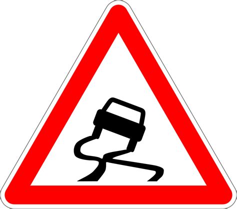 Download Traffic Sign, Sign, Slippery Road. Royalty-Free Vector Graphic ...