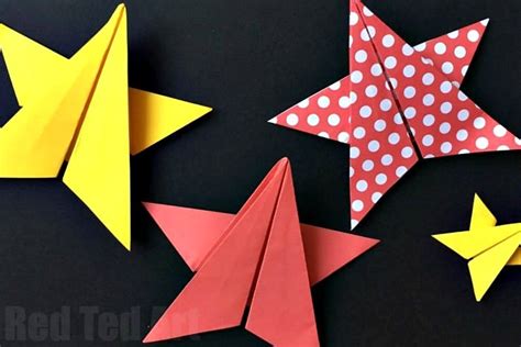 Easy Origami Stars - Red Ted Art - Kids Crafts