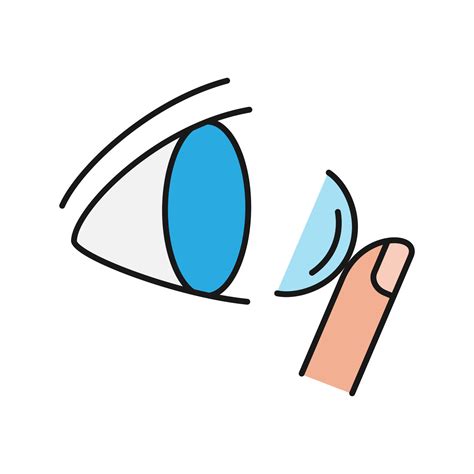 Eye contact lenses color icon. Isolated vector illustration 8742921 ...