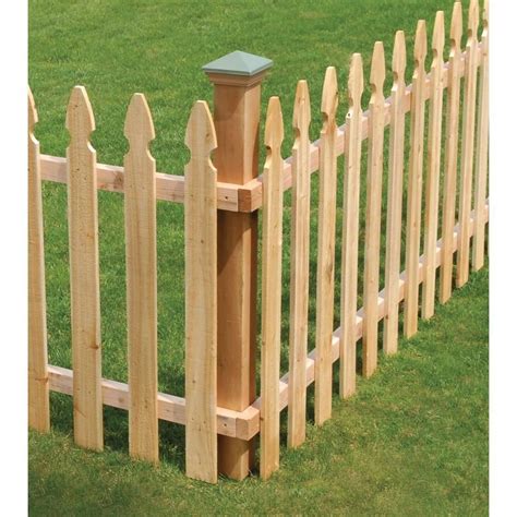 3-1/2 ft. x 8 ft. Pressure-Treated Pine Spaced French Gothic Fence Panel-320037 - The Home Depot ...