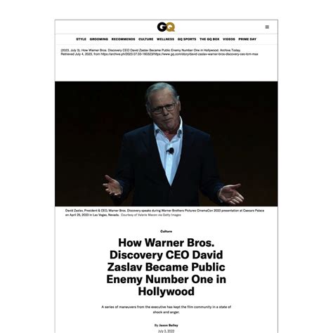 How Warner Bros. Discovery CEO David Zaslav Became Public Enemy Number ...