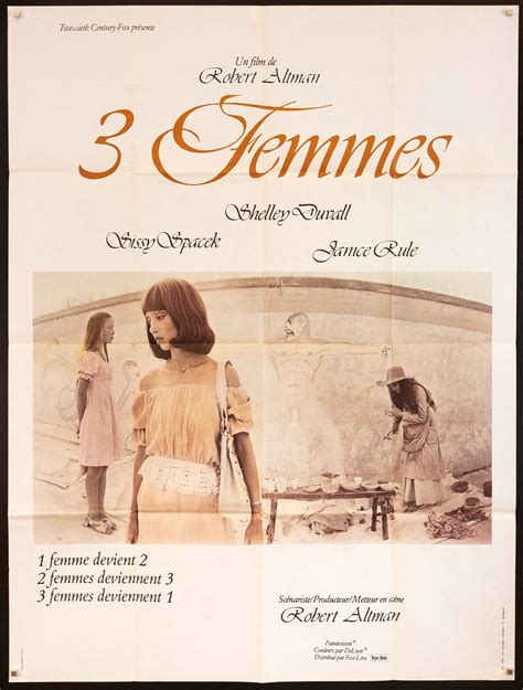 3 (Three) Women Movie Poster 1977 French 1 panel (47x63)