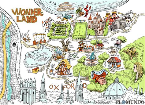 GeoMapping! - MAP OF WONDERLAND (Alice’s Adventures in... | Alice in wonderland illustrations ...