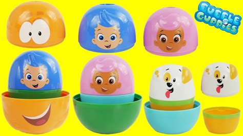 These Play Doh BUBBLE GUPPIES SURPRISE EGGS are also known as Stacking Nesting Cups filled with ...