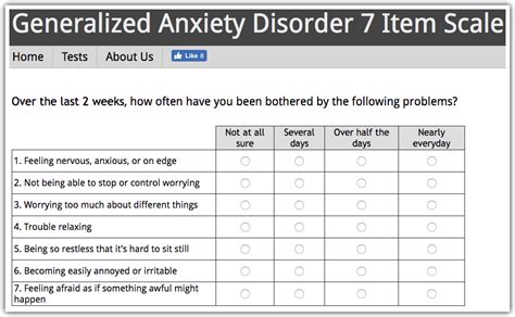 Generalized anxiety disorder test (GAD) - AnxietyHub