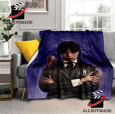 Cheap Nevermore Academy Jenna Ortega Wednesday Addams Blanket ...