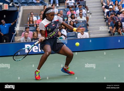 Coco Gauff (USA) competing at the 2022 US Open Stock Photo - Alamy