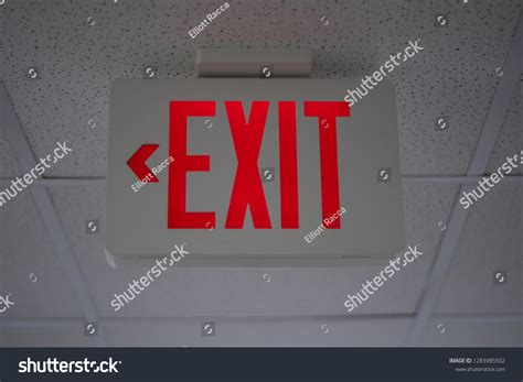 Exit Sign Red Stock Photo 1283985502 | Shutterstock