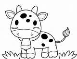 Printable Baby Cow Coloring Page sketch template