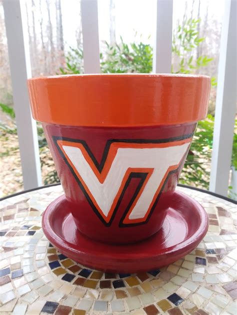 Virginia Tech Planter Hand Painted Outdoor Pot 6 Inch | Etsy | Outdoor planters, Planters ...