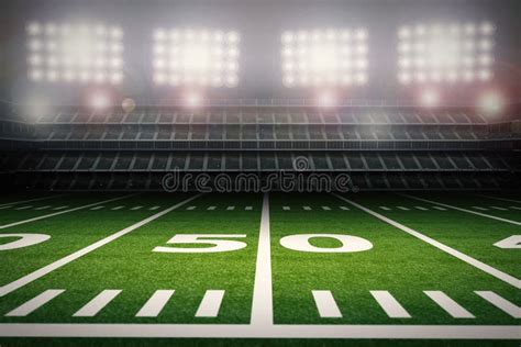 Empty American Football Stadium 3d In Light Rays At N - vrogue.co