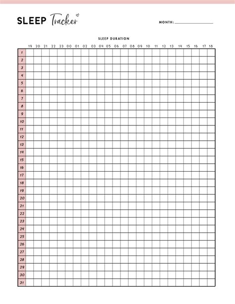 FREE Sleep Log Printable Template - World of Printables