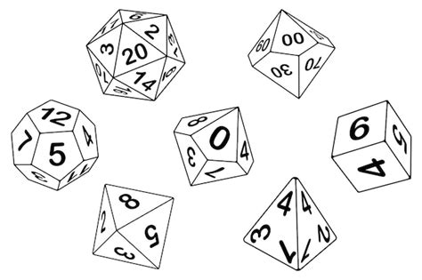 Premium Vector | Polyhedral Dice Outlines for Dungeons and Dragons and ...