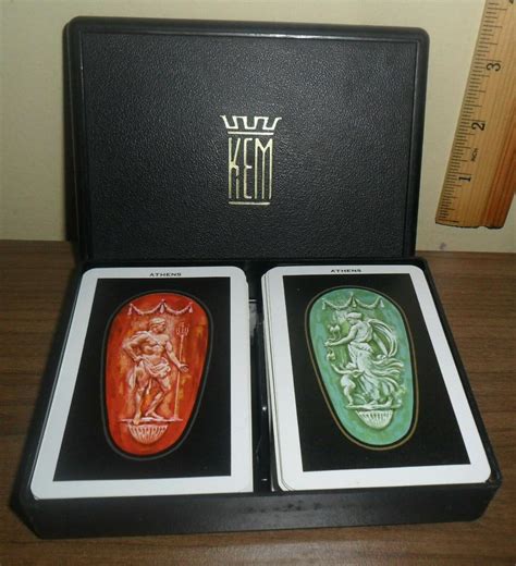 Two Decks of Vintage KEM Playing Cards ~ Athens Pattern ~ Very Nice Condition | #1995212746