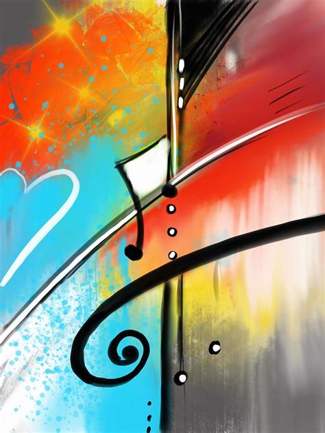 Abstract Note in music Digital Art by Patty Meotti