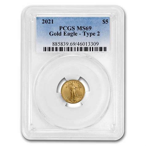 Buy 2021 1/10 oz Gold Eagle Type 2 MS-69 PCGS | APMEX