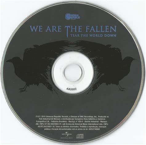 Encarte: We Are The Fallen - Tear The World Down - Encartes Pop