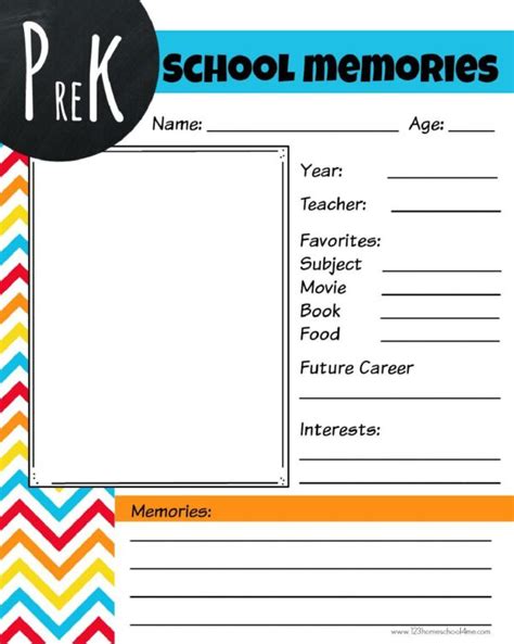 FREE Printable School Memory Book (with pdf template)