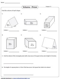 volume of mixed prisms worksheets - volume of a prism worksheets - Elly ...