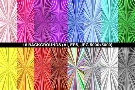 16 Burst Backgrounds Graphic by davidzydd · Creative Fabrica