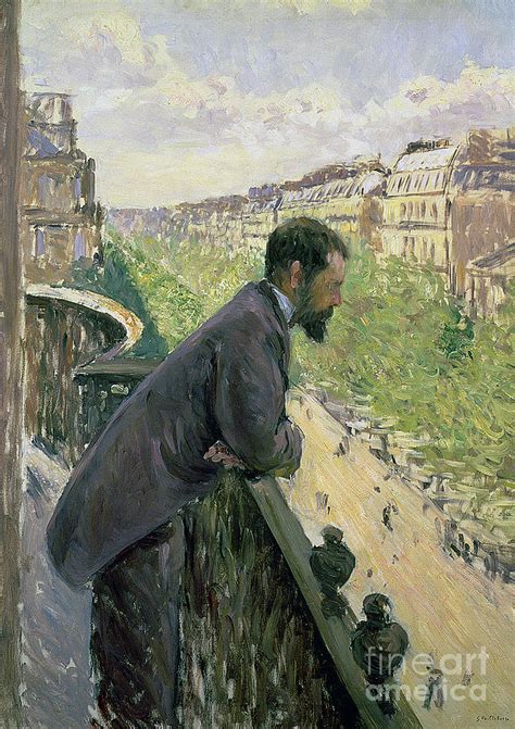 Man on a Balcony Painting by Gustave Caillebotte - Fine Art America