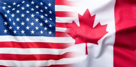 USA And Canada. USA Flag And Canada Flag Stock Photo - Image: 66093352