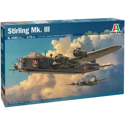 ITALERI STIRLING MKIII RAF British Military Bomber Aircraft Model Kit Scale 1:72 EUR 43,77 ...