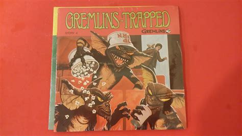 Gremlins Story Book with Record 2 3 4 5 Read A Long Lot, 1984