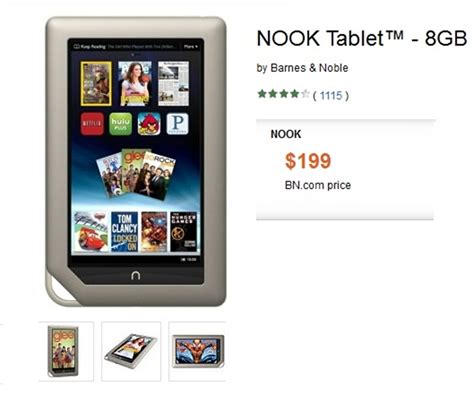 B&N Nook Tablet 8GB For $199 Made Official; Nook Color Priced At $169 ...